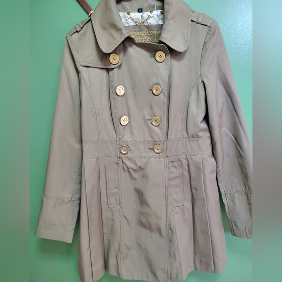Guess Tan Trench Coat - Picture 1 of 5